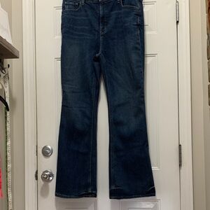 3/$15 Old Navy Dark Blue Higher High Rise Cotton Flare Jeans Size 16